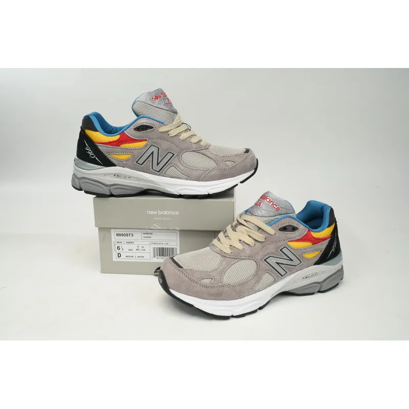 New Balance 990 Red, Yellow, And Blue