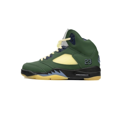 DJ Air Jordan 5 "Navy Green” 01