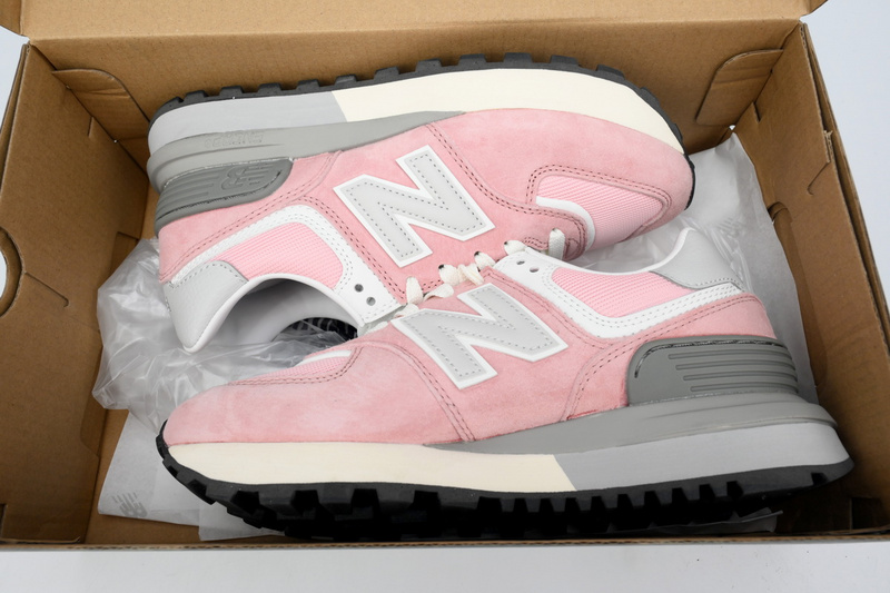 New Balance 574 Marblehead Castlerock Pink white
