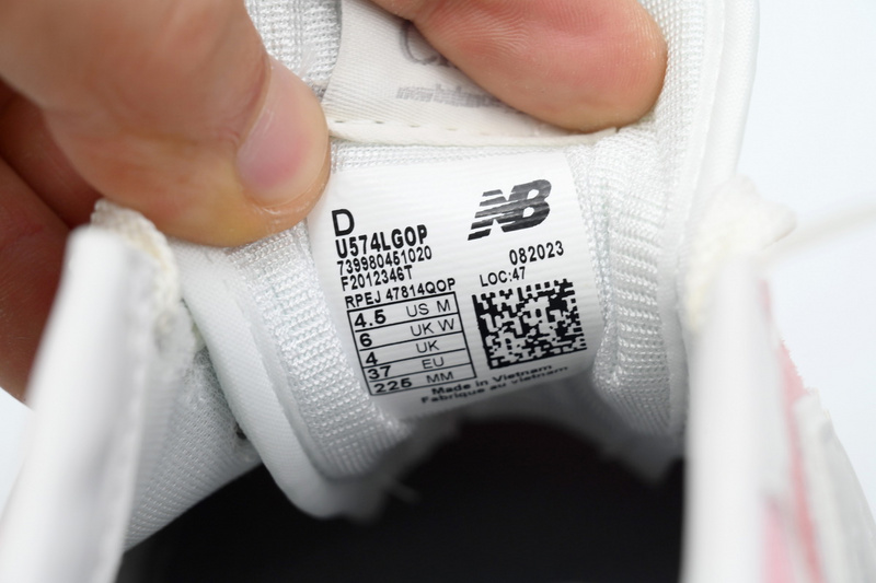 New Balance 574 Marblehead Castlerock Pink white