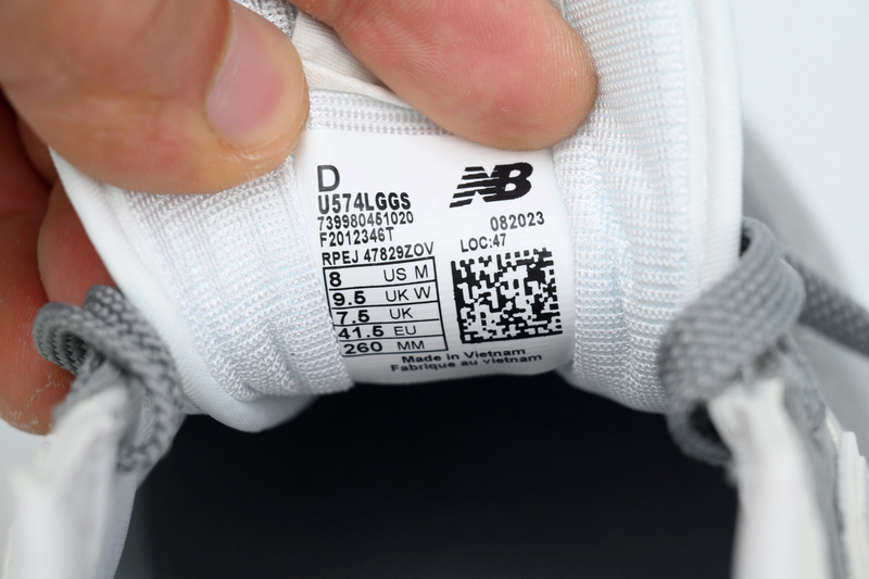 New Balance 574 Marblehead Castlerock White grey