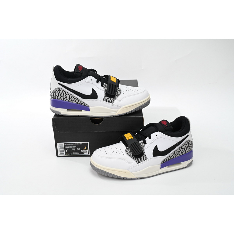 Air Jordan AJ312 White Yellow Purple
