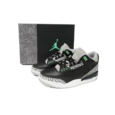 BS Air Jordan 3 "Black/Green Glow" 02