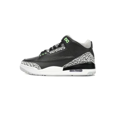 BS Air Jordan 3 "Black/Green Glow" 01