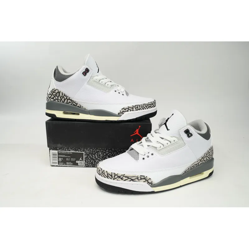 LS  Air Jordan 3 Hide N Sneak White Black