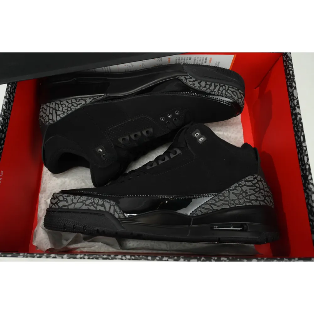 LS Air Jordan 3 Retro Black Cat