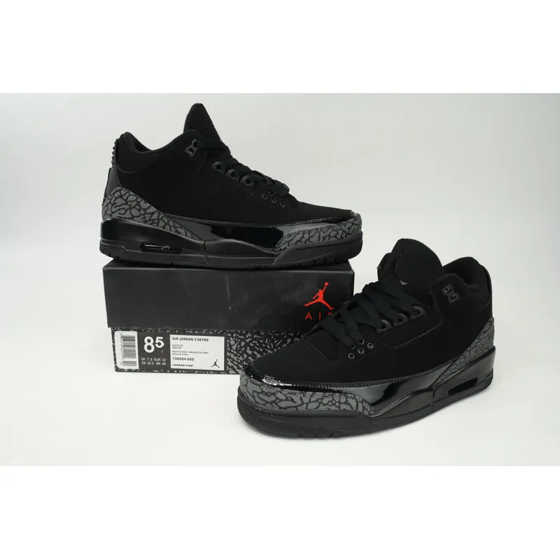 LS Air Jordan 3 Retro Black Cat