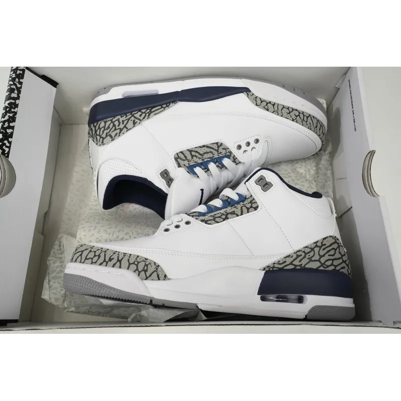 LS Air Jordan 3 White Navy Cement