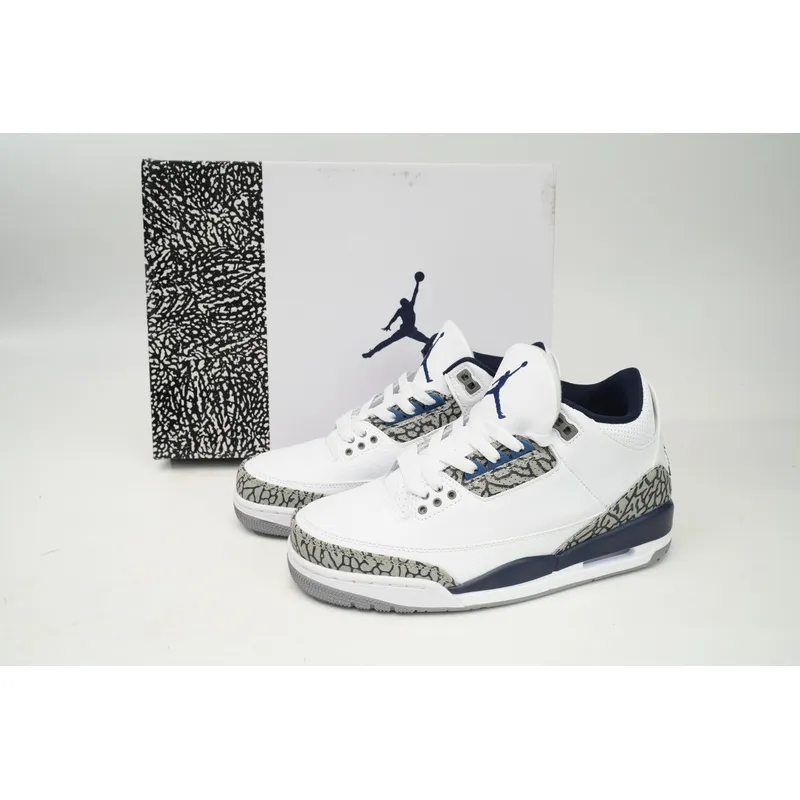 LS Air Jordan 3 White Navy Cement