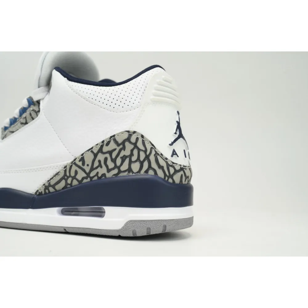 LS Air Jordan 3 White Navy Cement