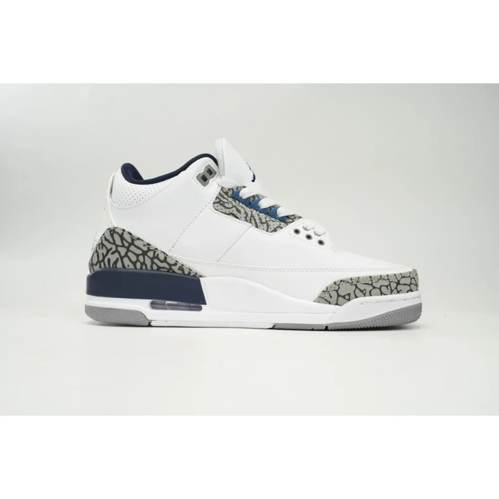 LS Air Jordan 3 White Navy Cement