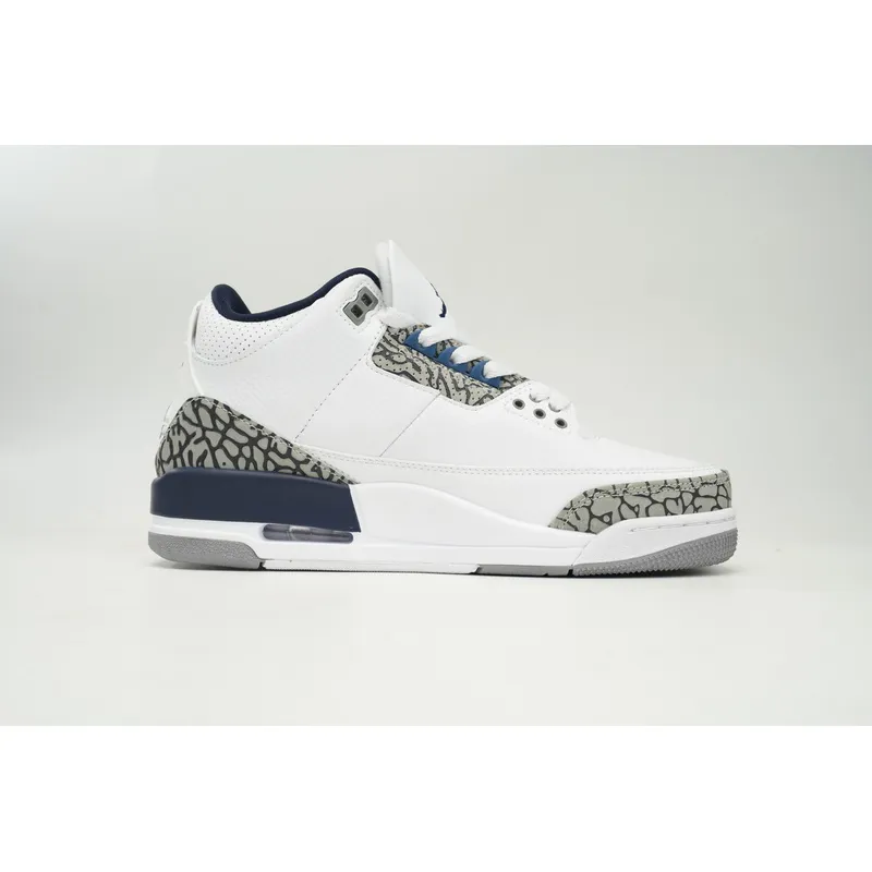 LS Air Jordan 3 White Navy Cement