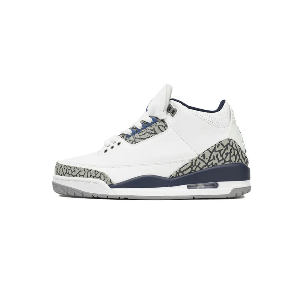 LS Air Jordan 3 White Navy Cement