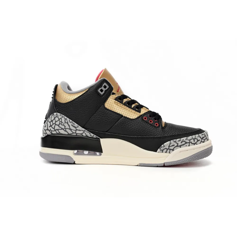 LS Air Jordan 3 WMNS “Black Gold”