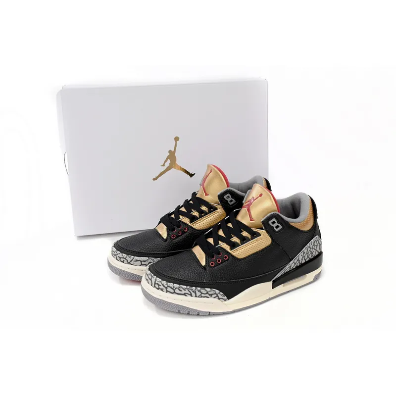 LS Air Jordan 3 WMNS “Black Gold”