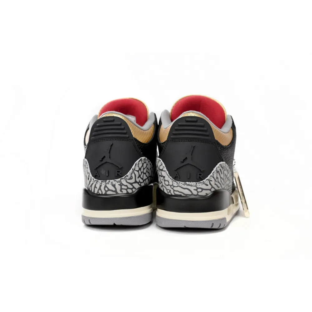 LS Air Jordan 3 WMNS “Black Gold”