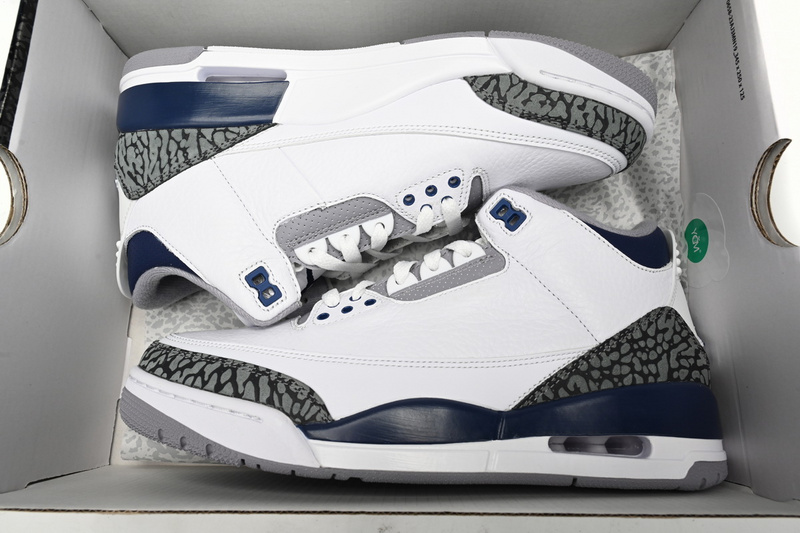 PK Air Jordan 3 "White Navy Cement"