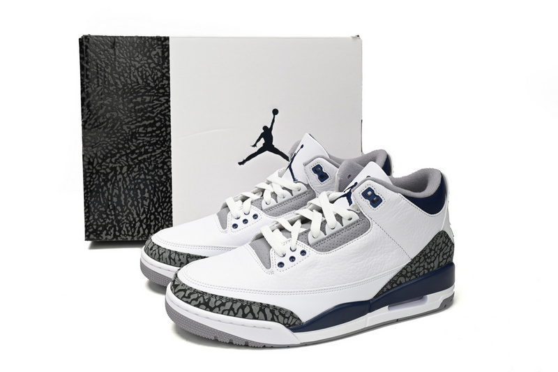 PK Air Jordan 3 "White Navy Cement"