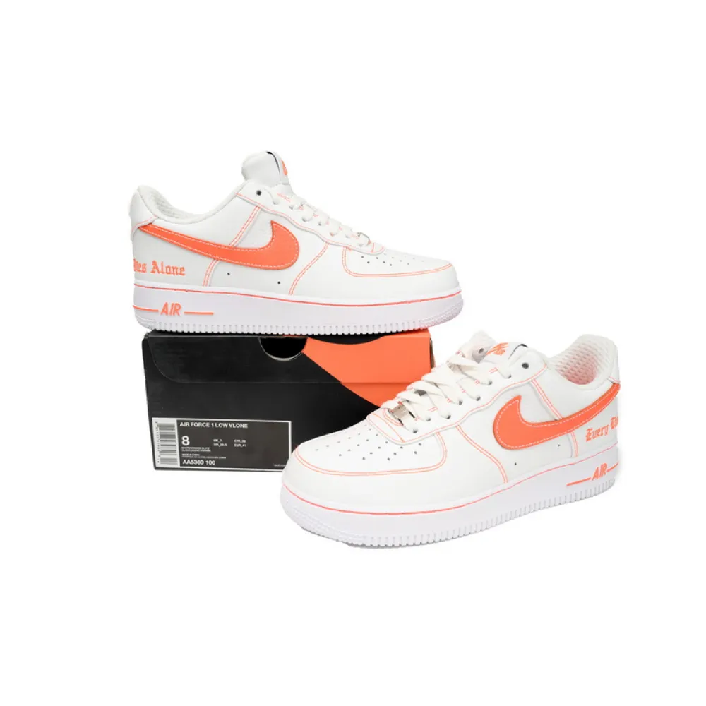 QF Nike Air Force One Low Vlone "White/Orange"