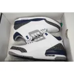 XH Air Jordan 3 "White Navy Cement"