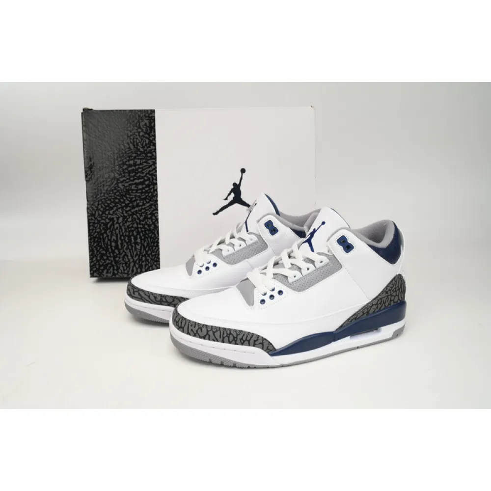 XH Air Jordan 3 "White Navy Cement"