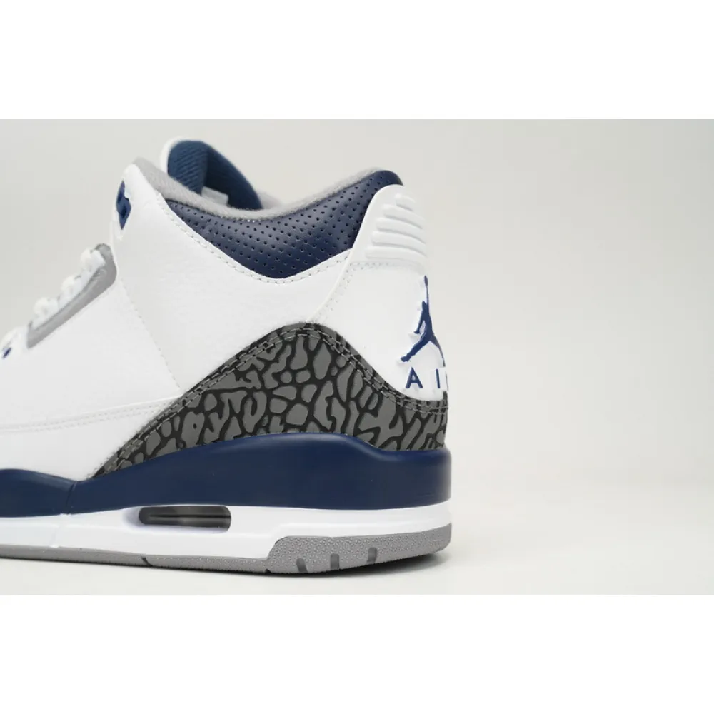 XH Air Jordan 3 "White Navy Cement"