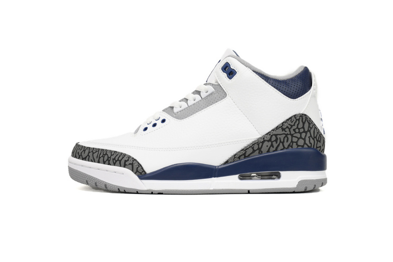 XH Air Jordan 3 "White Navy Cement"
