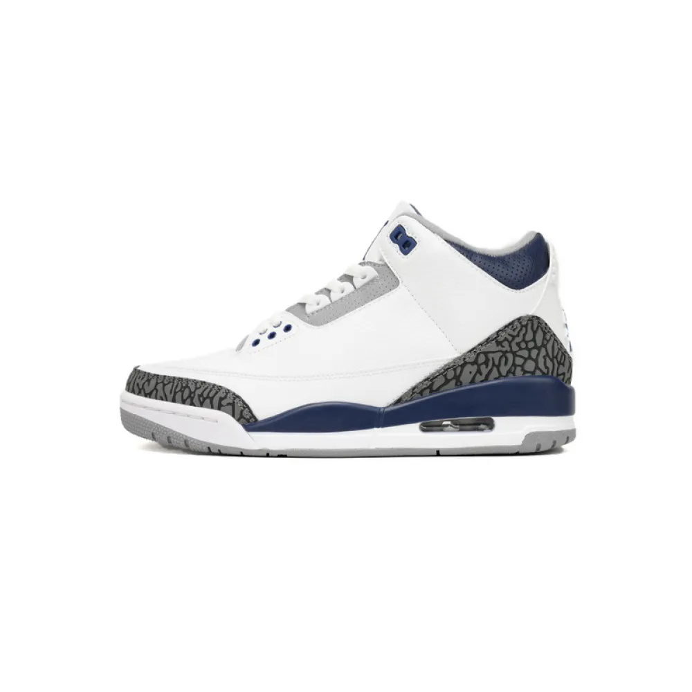 XH Air Jordan 3 "White Navy Cement"