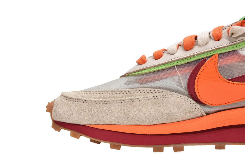 CLOT x sacai x Nike LDWaffle Orange Blaze