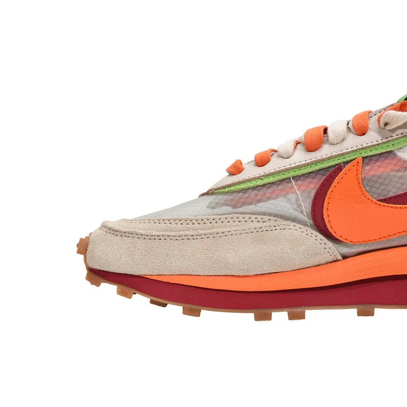 CLOT x sacai x Nike LDWaffle Orange Blaze