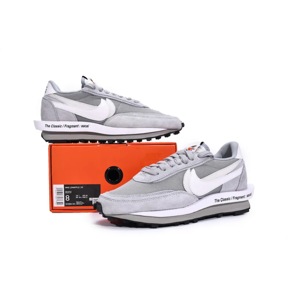 Fragment Design x sacai x Nike LDWaffle Light Smoke Gre