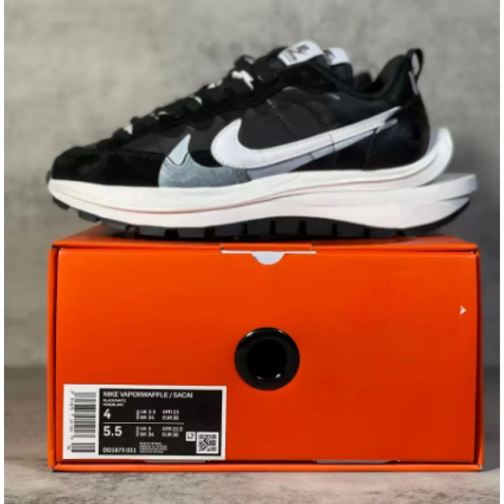 Sacai x Nike VaporWaffle Sesame and Black And White