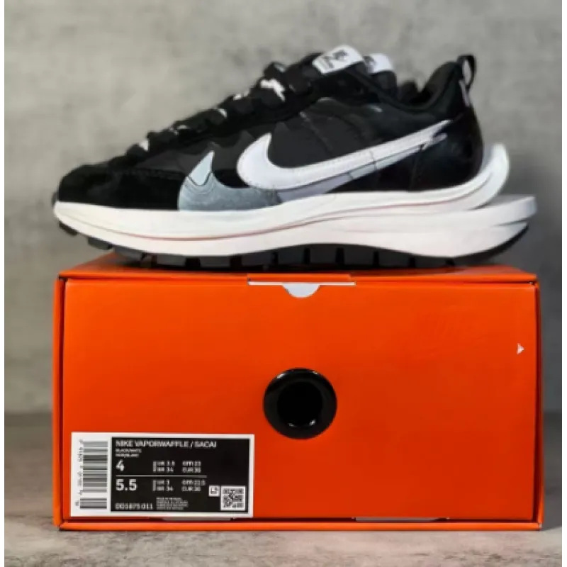 Sacai x Nike VaporWaffle Sesame and Black And White