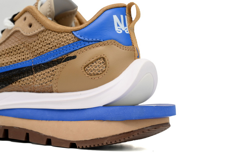 Sacai x Nike VaporWaffle Sesame Brown Blue Black Grid