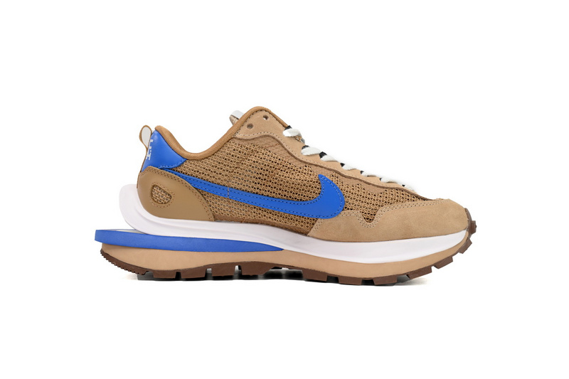 Sacai x Nike VaporWaffle Sesame Brown Blue Black Grid
