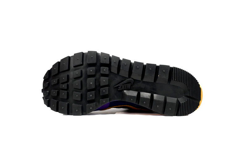 Sacai x Nike VaporWaffle Sesame Purple, White, and Yellow