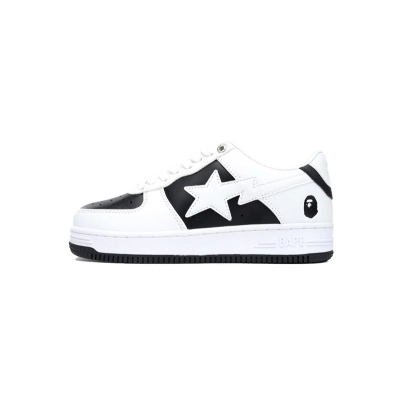 BP A Bathing Ape Bape Sta Low Black And White 01
