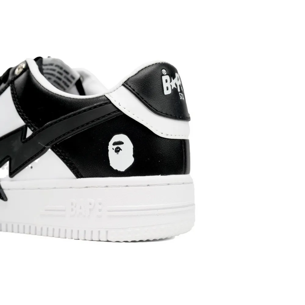 BP A Bathing Ape Bape Sta Low Black And White Star