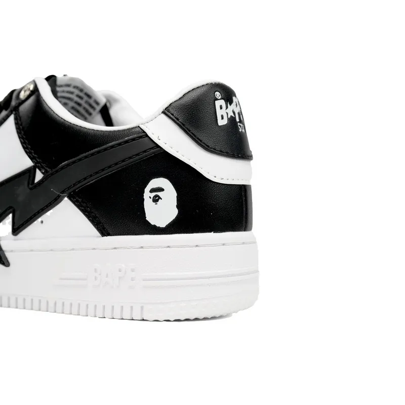 BP A Bathing Ape Bape Sta Low Black And White Star