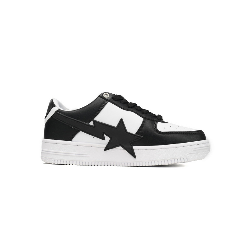 BP A Bathing Ape Bape Sta Low Black And White Star