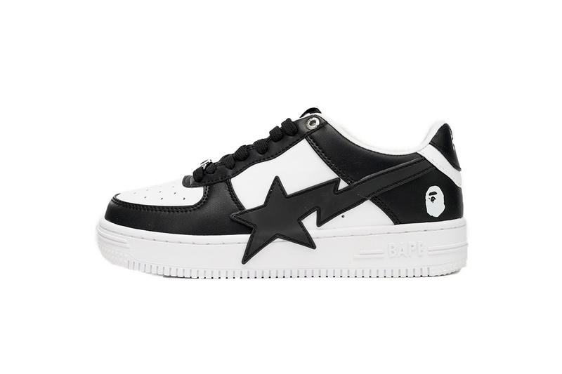 BP A Bathing Ape Bape Sta Low Black And White Star