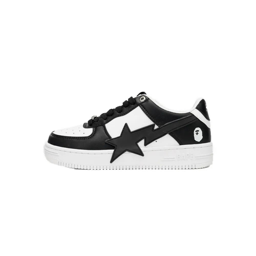 BP A Bathing Ape Bape Sta Low Black And White Star