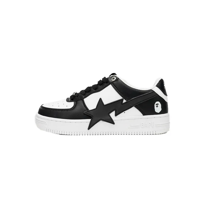 BP A Bathing Ape Bape Sta Low Black And White Star