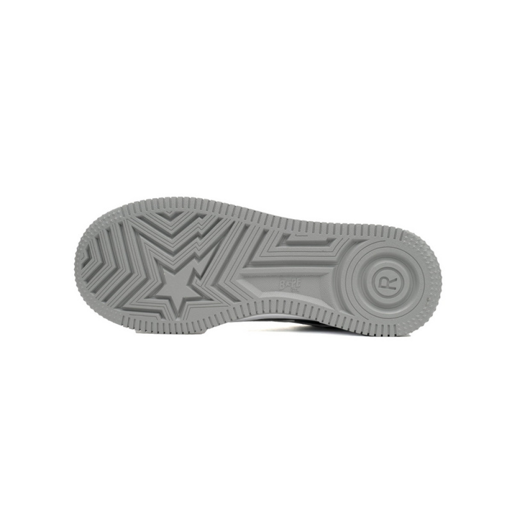BP A Bathing Ape Bape Sta Low Grey White
