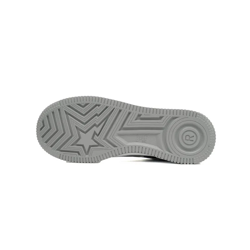 BP A Bathing Ape Bape Sta Low Grey White