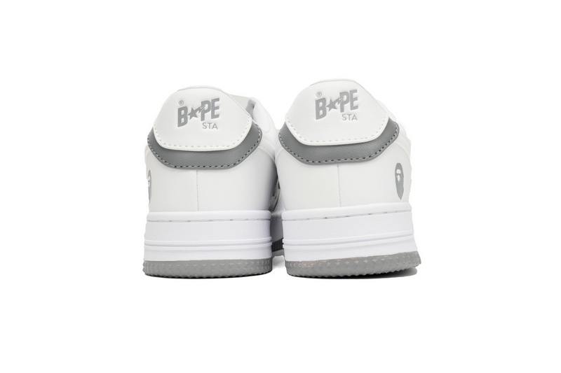 BP A Bathing Ape Bape Sta Low Grey White
