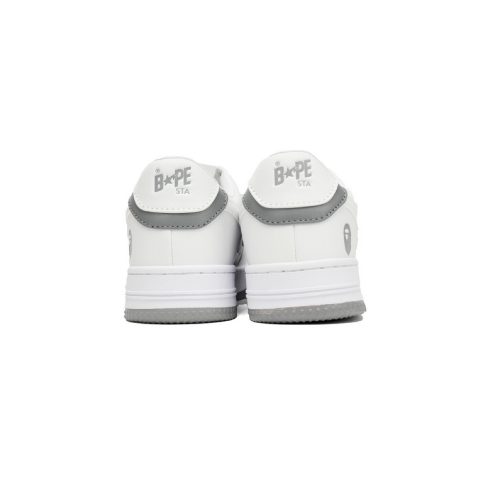 BP A Bathing Ape Bape Sta Low Grey White