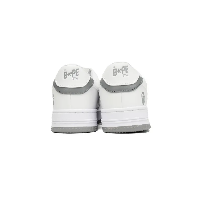 BP A Bathing Ape Bape Sta Low Grey White