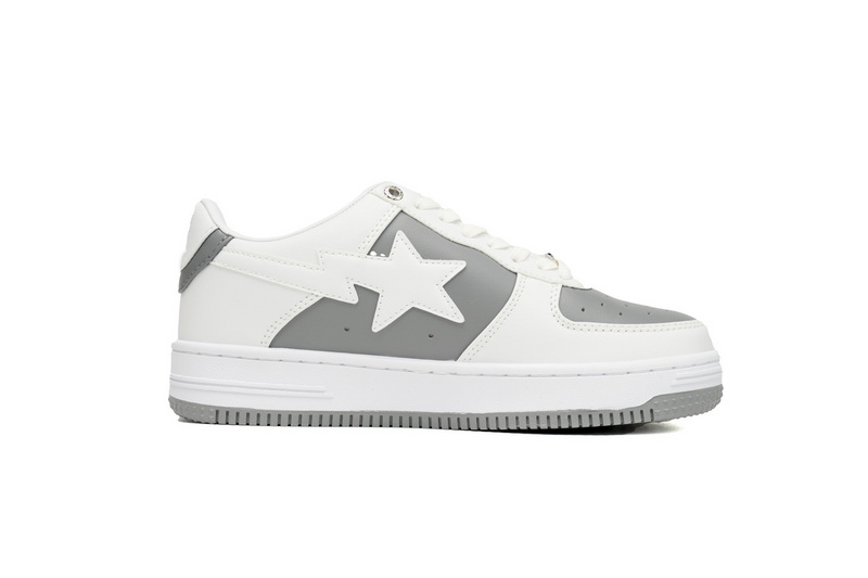 BP A Bathing Ape Bape Sta Low Grey White