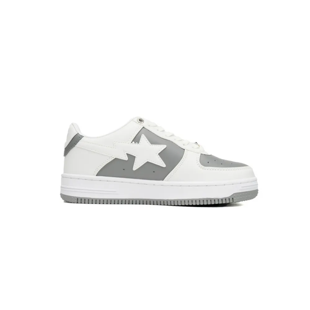 BP A Bathing Ape Bape Sta Low Grey White